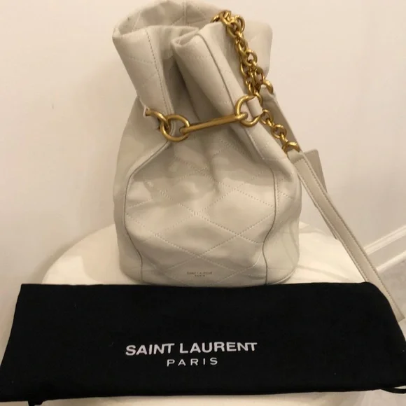 Saint Laurent Le Maillon Quilted Leather Bucket Bag - Picture 1 of 10